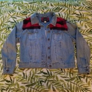 FOREVER 21 Jean + Flannel Jacket